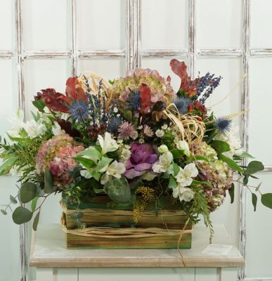 Caja de madera Antic - Floristería online - Flores Vendrell - Valencia